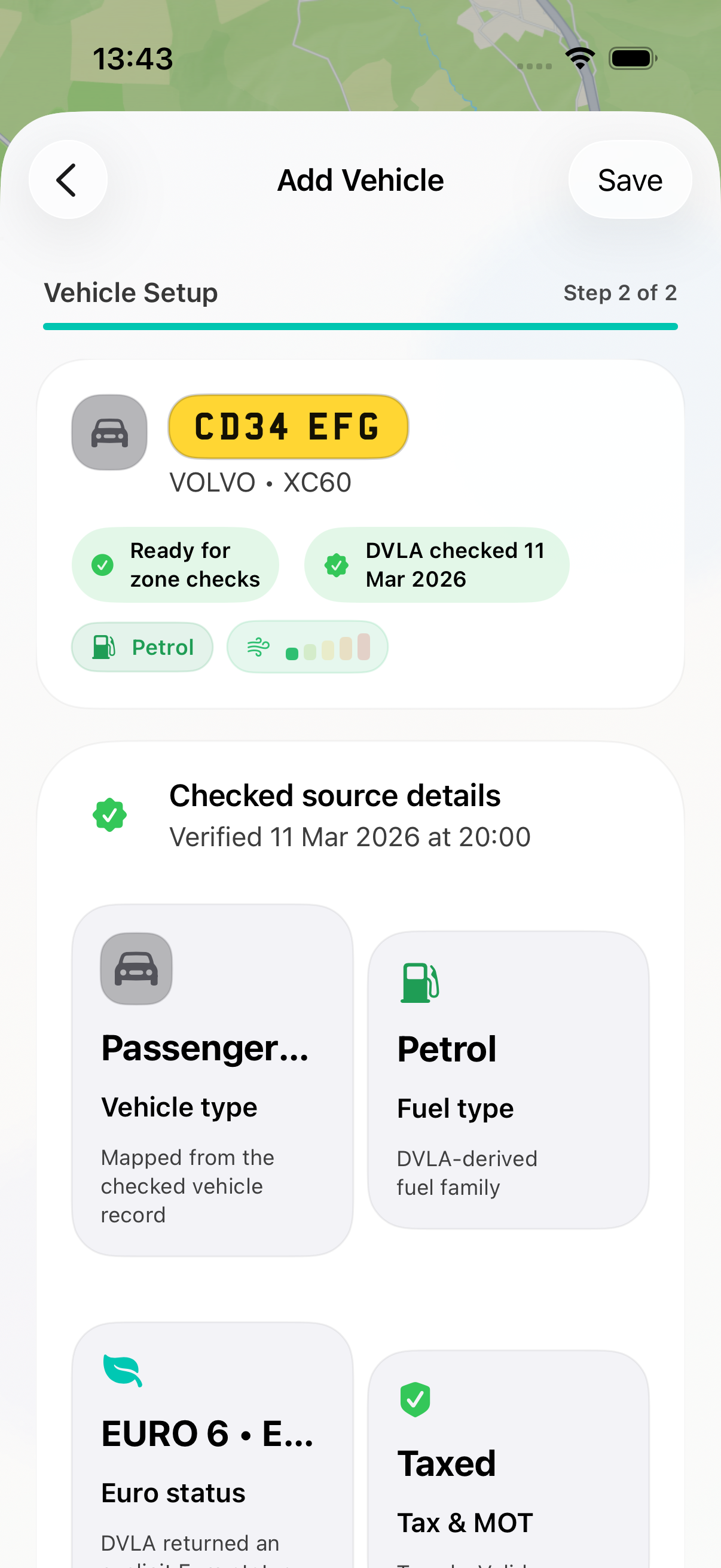 DVLA vehicle lookup preview